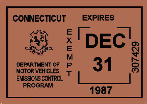 (image for) 1987 Connecticut Inspection sticker
